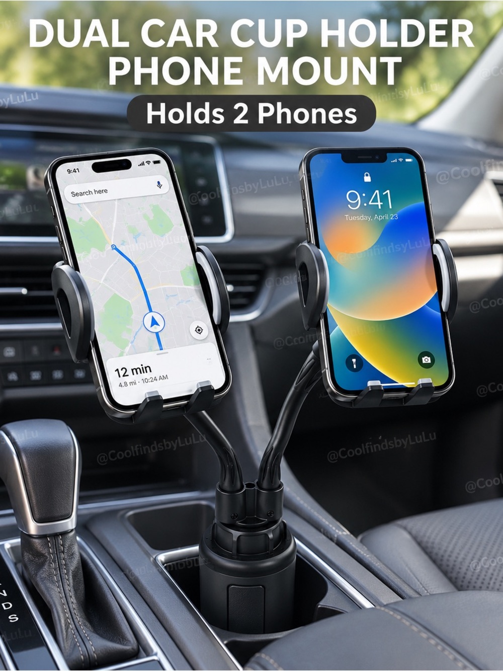 Sopownic Dual Car Cup Holder Phone Mount โ New in Box
